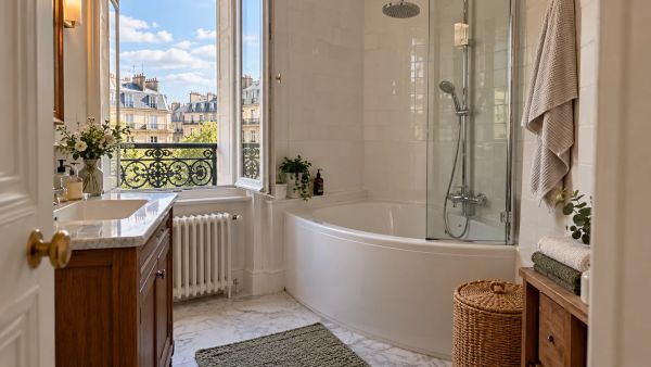 Top 5 avantages d'une baignoire-douche angle pour économiser de l'espace