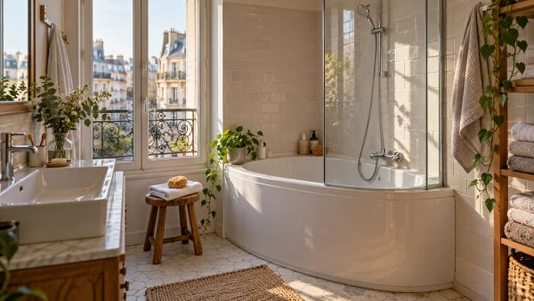 Top 5 avantages d'une baignoire-douche angle pour économiser de l'espace